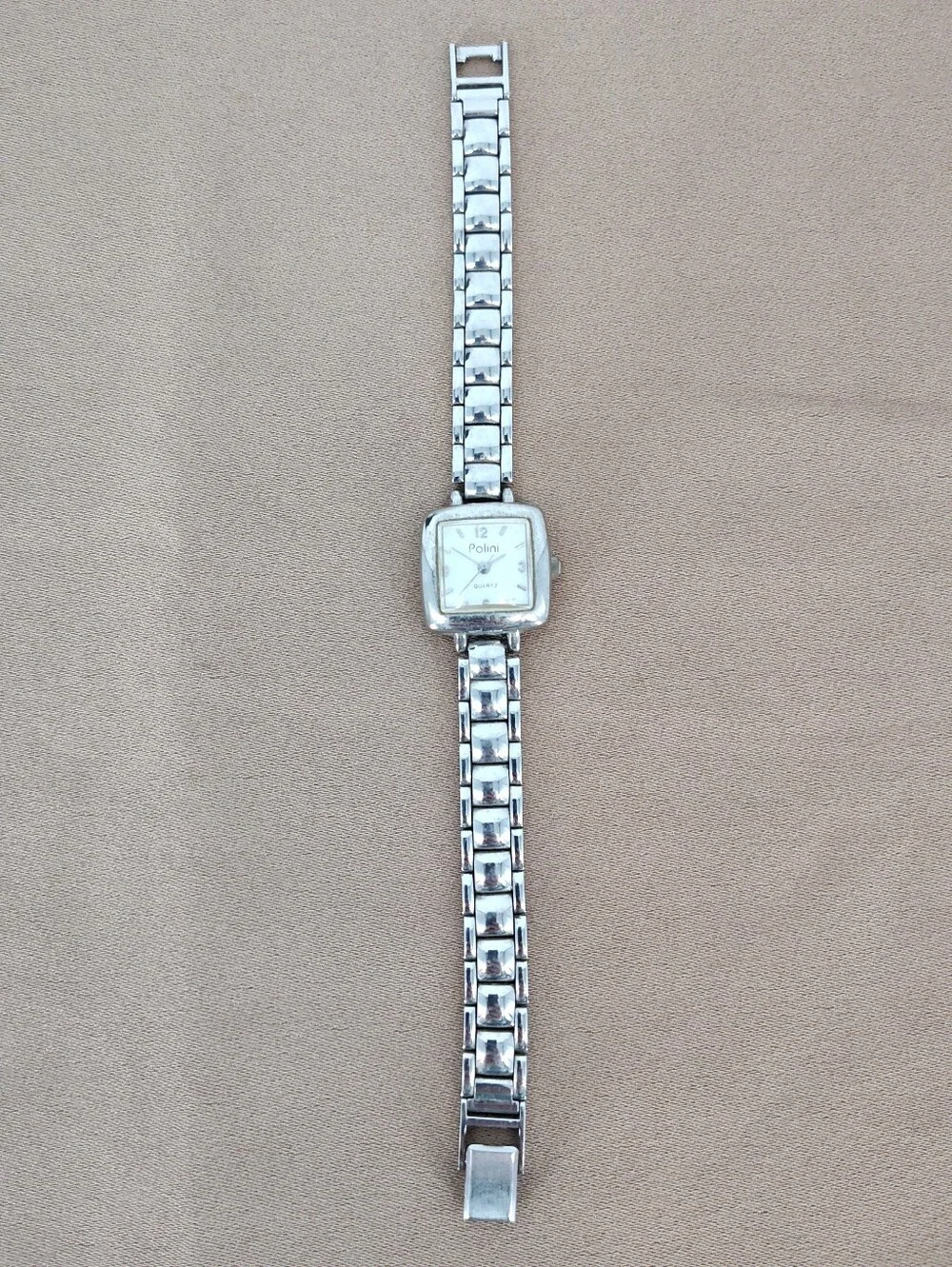 Vintage Polini Women's Silver Square Dial Bracelet Watch